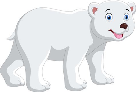 Polar Bear Cartoon Vector Premium Download