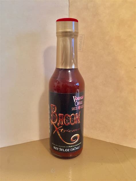 Voodoo Chile Sauces Bacon Extreme Hot Sauce 5oz Scorched Lizard Sauces