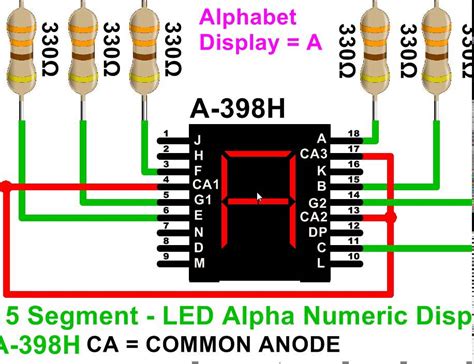 The 7 segment display is an arrangement of 7 leds and a separate led for the decimal place. 15 Segment Led Display Alpha Numeric A398H Common Anode ...