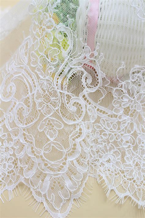 Corded Lace Fabric For Bridal Dresses40cm Width300cm Length Etsy Uk