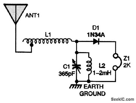 Antennamatchedcrystalradio Basiccircuit Circuit Diagram