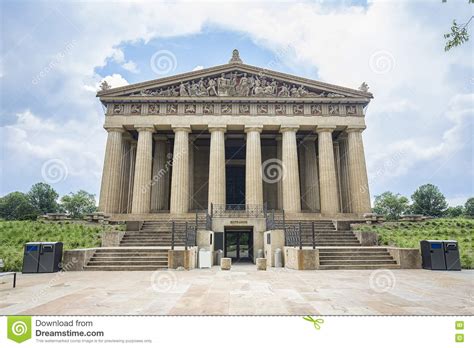 Parthenon Replica Entrance Nashville Stock Photo Image Of Columns