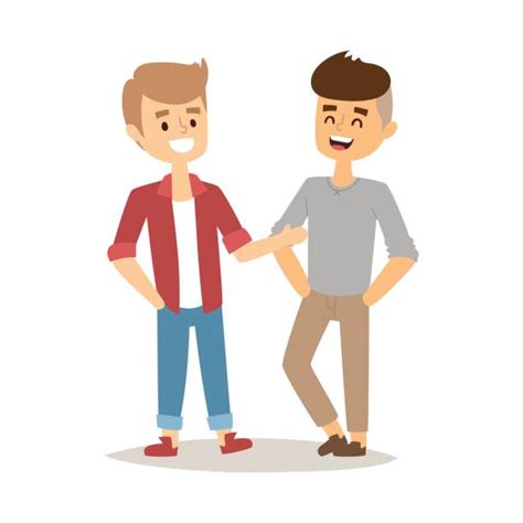 Best Young Adult Gay Couples Illustrations Royalty Free Vector
