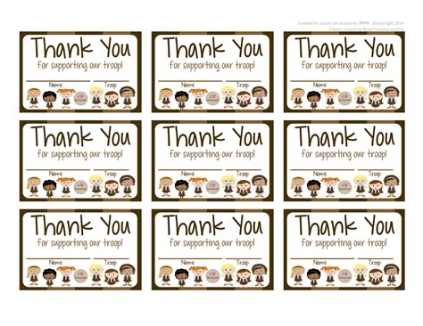 Nix the generic platitudes and instead express your gratitude and thanks with any of these beautiful and printable thank you card designs. My Fashionable Designs: Girl Scouts: Brownies FREE Printable Thank You Cards