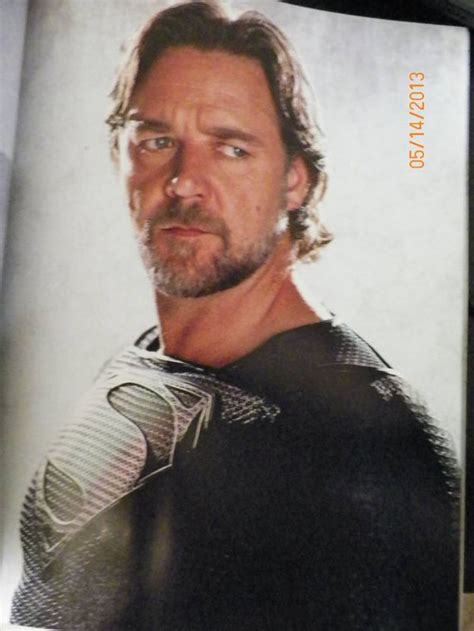 Older than my children, younger than my parents, get the odd job. New Images of Russell Crowe In Man Of Steel suit