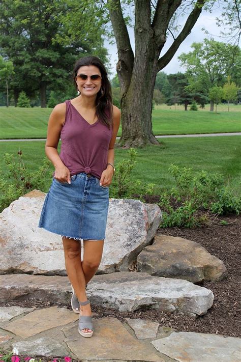 how to wear a denim skirt 10 ways just posted