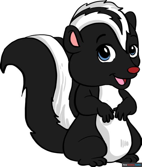How To Draw A Skunk Really Easy Drawing Tutorial