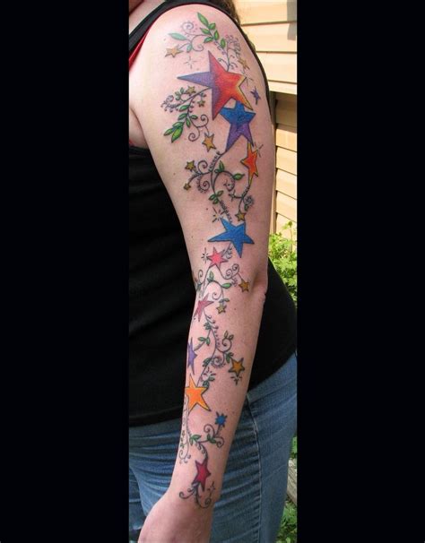 My star trek tattoo by jason. Love how they are all connected! | Star tattoos, Star ...