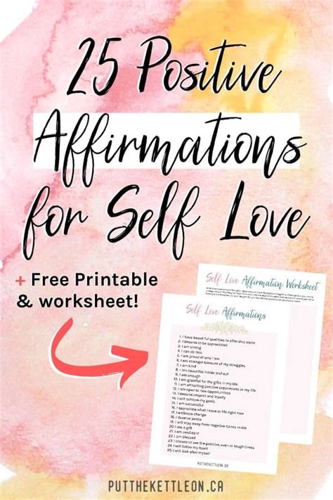 Empowering Confidence Inspiration Improve Self Esteem Printable Self Love Affirmation Cards