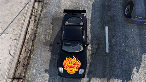 Mazda Rx 7 Skull Flame Livery Gta5