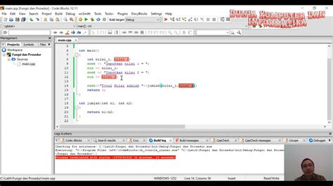 Coding Untuk Fungsi Dan Prosedur C Youtube