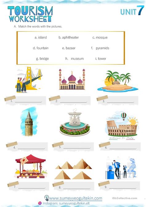 88 Tourist Attractions English Esl Worksheets For Distance Learning