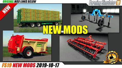Fs19 New Mods 2019 10 17 Review Youtube