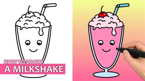 How To Draw A Milkshake Easy Drawing Tutorial Youtube