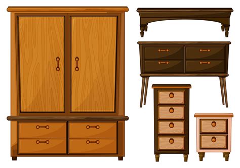 Furnitures Made Of Wood 414900 Vector Art At Vecteezy