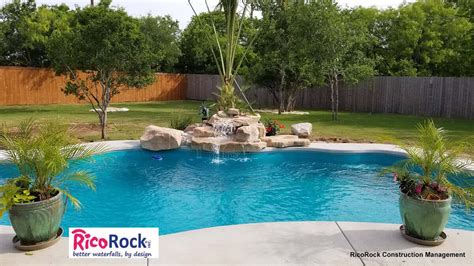 Video Ricorock Swimming Pool Waterfall Kit Texas Two Step