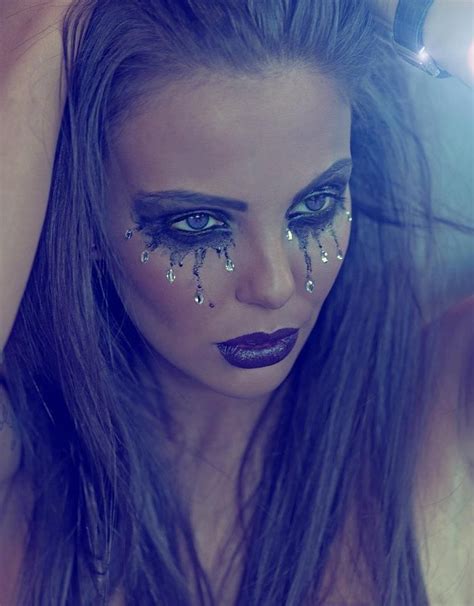 Crystal Tears Make Up Idea Perhaps For A Mermaid Or Fallen Angel