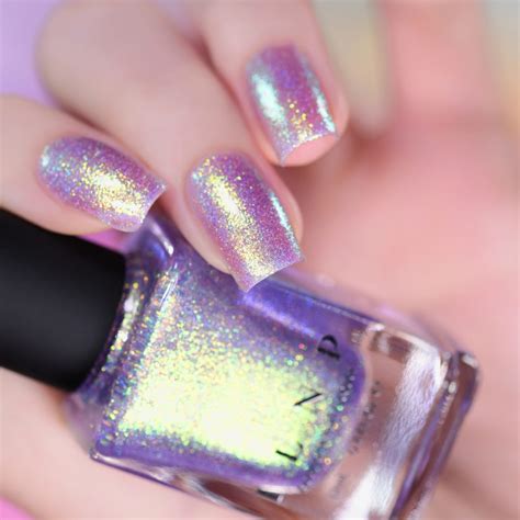 Downtown Iridescent Purple Holographic Jelly Nail Polish By Ilnp