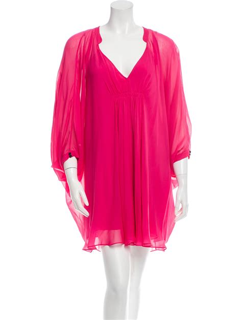 Diane Von Furstenberg Sheer Silk Dress Clothing Wdi58042 The Realreal