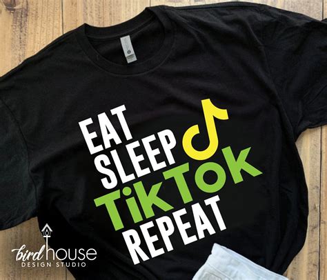 Eat Sleep Tik Tok Repeat Cute Kids Dance Challenge Shirt Custom Any