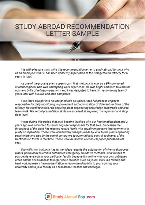 This is an important cv writing tip. Study abroad letter of recommendation sample that will ...