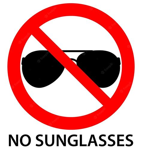 Premium Vector Please Remove Your Sunglasses Sign