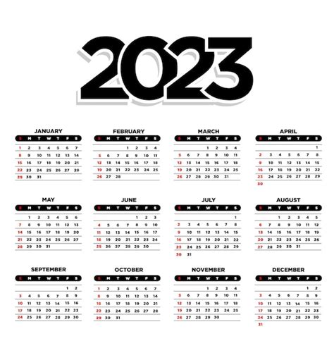Calendario 2023 Vectors And Illustrations For Free Download Freepik