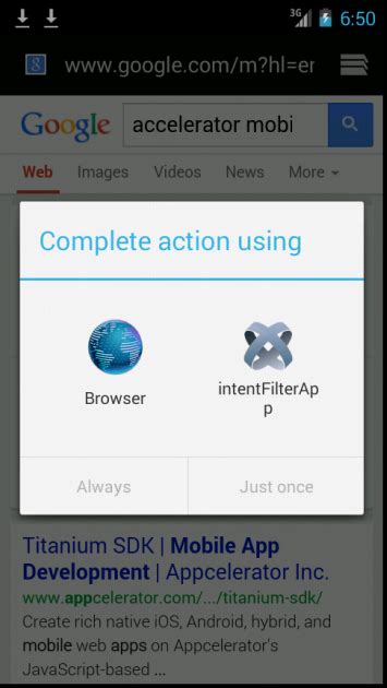 Implementation Of Intent Filter In Android