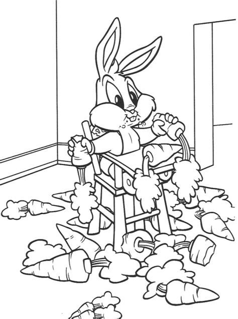 Baby Bugs Bunny Eat Carrots Coloring Page Coloring Pages Cartoon
