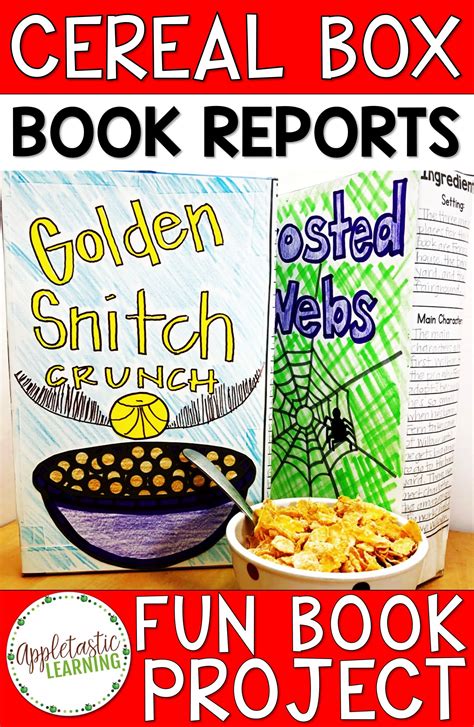 Cereal Box Book Report Project Book Report Template And Rubric Book