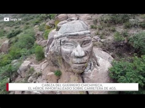 Cabeza del Guerrero Chichimeca el héroe inmortalizado sobre carretera