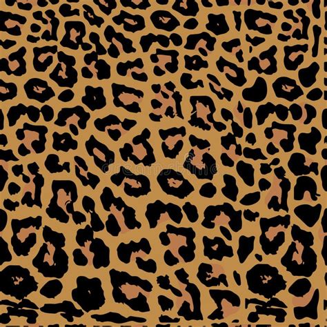 Seamless Leopard Print Vector Pattern Texture Background Stock