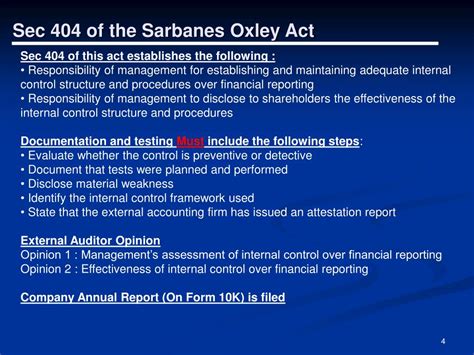 Ppt Sarbanes Oxley Powerpoint Presentation Free Download Id4803047