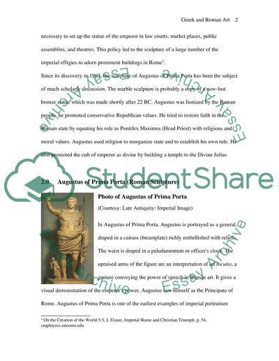 Greek And Roman Sculptures Essay Example Topics And Well Written Essays 1250 Words