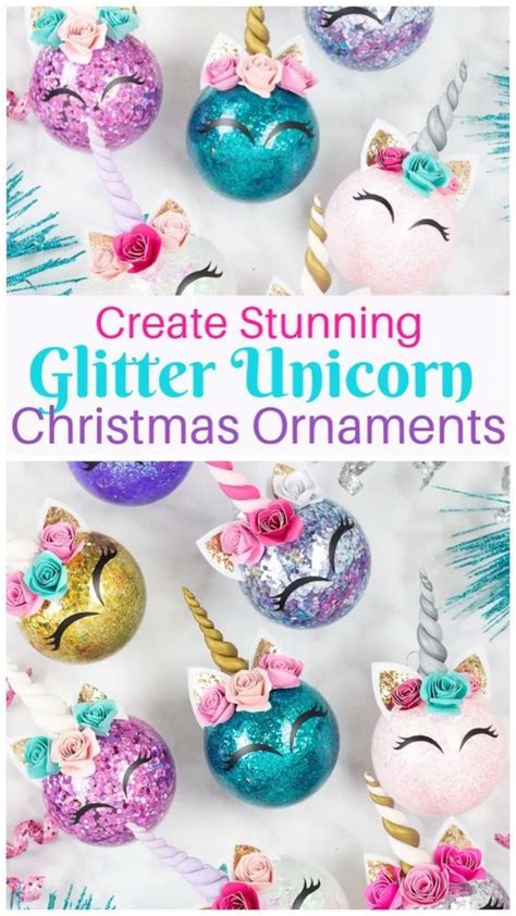 How To Make Glitter Unicorn Horn Christmas Ornaments My Unicorn