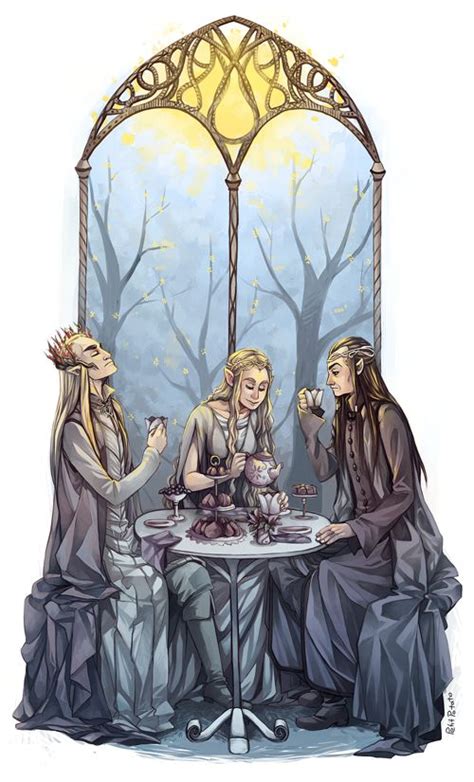 Thranduil Galadriel And Elrond By Petitpotato Hobbit Lordoftherings