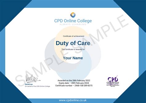 Duty Of Care Course Cpd Approved Online Training And Certificate