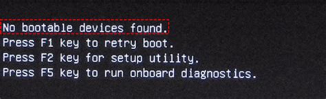 No Boot Drive Found Error •