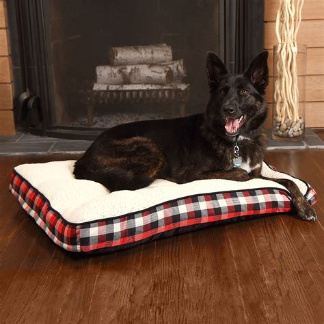 Woolrich Buffalo Plaid Gusseted Dog Bed 36x27”