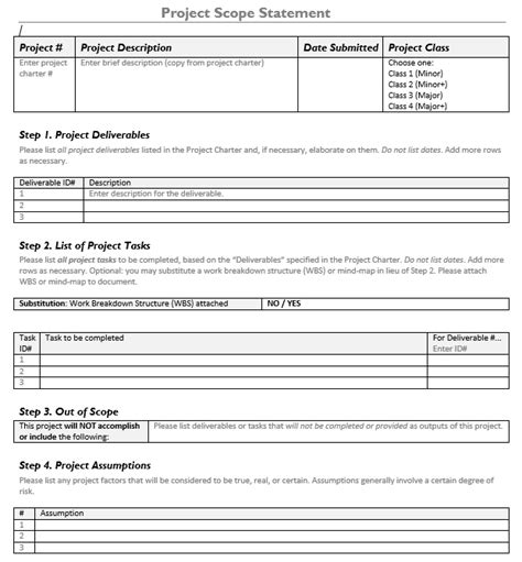 18 Free Scope Statement Templates Ms Office Documents