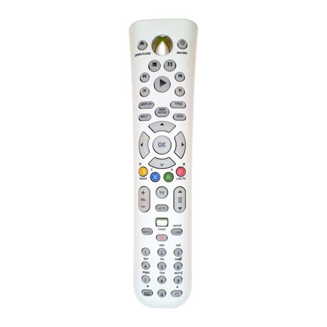 Microsoft Xbox 360 Universal Media Remote Remote Control User Manual