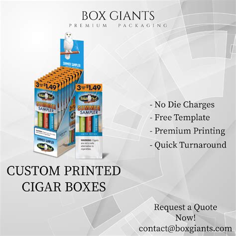 Custom Printed Cigar Boxes Premium Packaging Boxgiants By Box