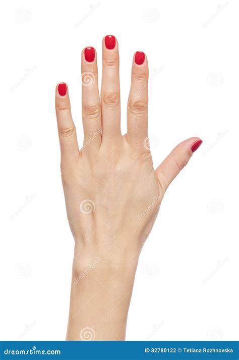 Female Hand Five Fingers Stock Photo Image Of Communication 82780122