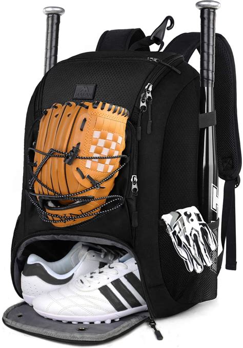 MATEIN Baseball Backpack Softball Bat Bag With Shoes Compartment For