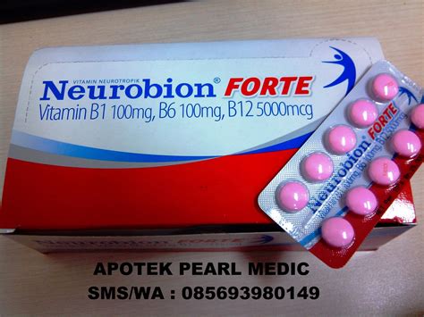 Jual Neurobion Forte Tablet Vit B12 5000 Mcg Pearl Medic Tokopedia