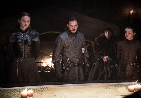 Tv Show Game Of Thrones Arya Stark Jon Snow Kit Harington Maisie