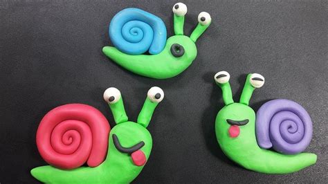 How To Make Snail Clay Modelling For Kids Making Colourful Animal