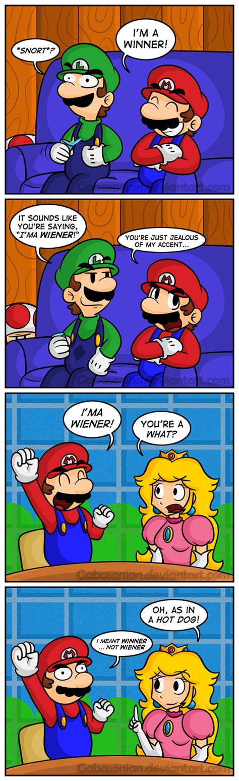 Marios Authentic Accent Mario Funny Mario Comics Super Mario Bros