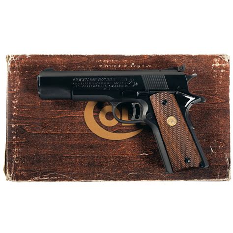 Colt Mk Iv Series 70 Gold Cup National Match Semi Automatic Pistol With Box