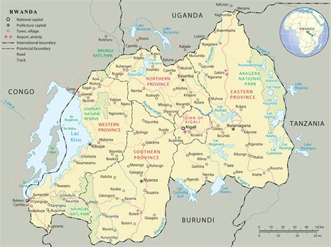 Detailed Map Of Rwanda